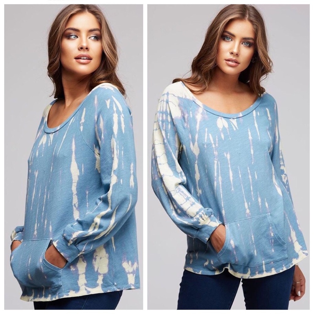 Blue tie dye sweatshirt